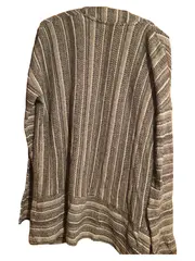 Vorschaubild 2 von Damen Strickjacke Cardigan Gr. M Grau Gestreift Baumwolle
