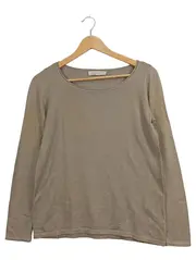 Vorschaubild 1 von Damen Pullover Gr. 36;S Beige Langarm Rundhals Basic Feinstrick Casual