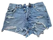 Vorschaubild 6 von Damen Jeans Shorts Destroyed High Waist Blau Gr. 34 XS