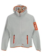 Vorschaubild 1 von Damen Fleecejacke Kapuze Grau Melange Gr. S 38 Outdoor Herbst Winter