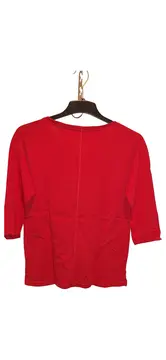 Vorschaubild 2 von Damen T-Shirt Gr. 38 Rot Shine Pailletten 3/4-Arm Baumwolle