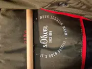 Vorschaubild 5 von Damen Parka Winterjacke Mantel Gr. 32 XXS Oliv Kapuze Fellbesatz Wolle