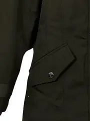 Vorschaubild 3 von Damen Parka Winterjacke Mantel Gr. 32 XXS Oliv Kapuze Fellbesatz Wolle