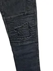 Vorschaubild 4 von Boys Destroyed Biker Jeans Gr. 164 Grau Skinny Stretch
