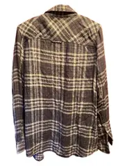 Vorschaubild 5 von Herren Freizeithemd Kariert Langarm Grau Gr. M Baumwolle