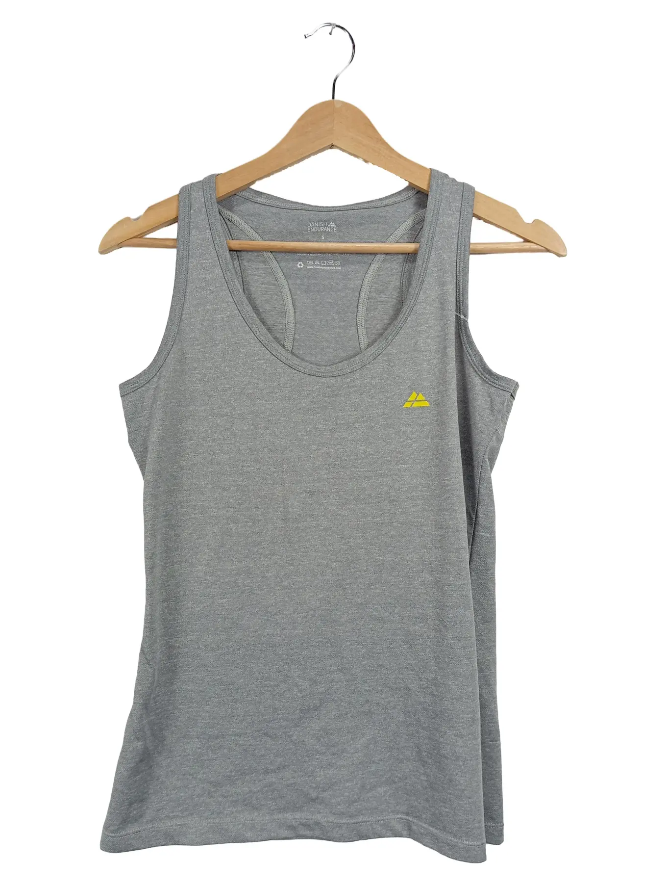 DANISH ENDURANCE Damen Sport Tank Top Shirt Racerback Fitness Laufen Grau Gr. S