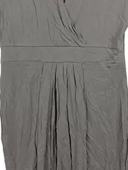 Vorschaubild 3 von Damen Wickelkleid Gr. 42/XL Grau Viskose Freizeitkleid V-Ausschnitt
