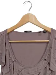 Vorschaubild 4 von Damen Top mit Rüschen Rosa Gr. XS 34 Viskose Feminin