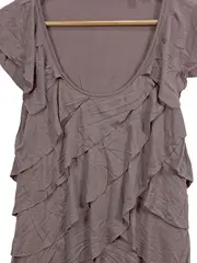 Vorschaubild 3 von Damen Top mit Rüschen Rosa Gr. XS 34 Viskose Feminin