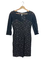 Vorschaubild 1 von Damen Spitzenkleid Schwarz Gr. S 36 Langarm Elegant Party