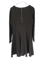 Vorschaubild 3 von Businesskleid Damen Gr. 42/XL Schwarz Langarm Strukturmuster