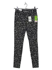 Vorschaubild 1 von Damen Stoffhose Blumenmuster Schwarz Gr. 38 M L31