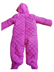 Vorschaubild 2 von Schneeanzug Overall Baby Mädchen Gr. 74 9M Pink Gesteppt Winter Kapuze