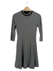 Vorschaubild 1 von Damen Kleid A-Linie Grau Gr. S 36 Langarm Casual