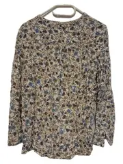 Vorschaubild 5 von Bluse Damen Blumenmuster Boho Langarm Viskose Gr. 40 L Mehrfarbig