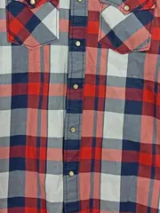 Vorschaubild 5 von kariertes Hemd Herren Gr. 48/M Freizeit Karo Rot Blau Weiß