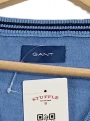 Vorschaubild 7 von Herren Pullover V-Ausschnitt Gr. 2XXL Blau Baumwolle Strickpullover Logo