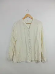 Vorschaubild 3 von Damen Bluse Shirt Beige Gr. 38;M Casual Langarm Viskose