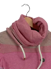 Vorschaubild 4 von Damen Pullover Schalkragen Streifen Hoodie Sweater Bunt Gr. 36 S