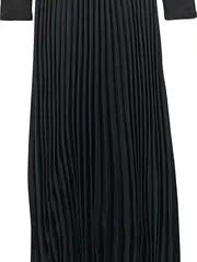 Vorschaubild 3 von Strickkleid Damen Maxi Elegant Business Rollkragen Schwarz 38/M