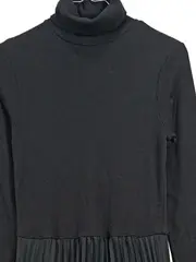 Vorschaubild 2 von Strickkleid Damen Maxi Elegant Business Rollkragen Schwarz 38/M
