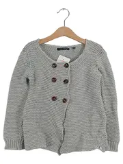 Vorschaubild 1 von Strickjacke Kinder Gr. 110 Grau Kaschmir Mix Cardigan Langarm