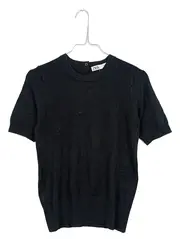 Vorschaubild 1 von Pullover Damen Kurzarm Viskose Basic Schwarz Gr. S 36