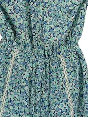 Vorschaubild 3 von Damen Jumpsuit Viskose Blumen Boho Spitze Gr. 34/XS Blau