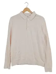 Vorschaubild 1 von Herren Poloshirt Langarm Gr. 38/M Beige Baumwolle