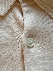 Vorschaubild 3 von Herren Poloshirt Langarm Gr. 38/M Beige Baumwolle