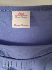 Vorschaubild 4 von Damen Langarmshirt Modal Baumwolle Raffung Freizeit Blau Gr. 42/XL