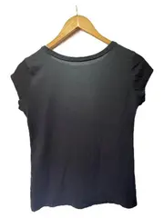 Vorschaubild 2 von Damen T-Shirt Sport Logo-Print Grau Gr. S Kurzarm Baumwolle