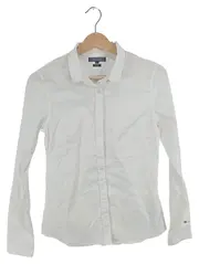 Vorschaubild 1 von Hemdbluse Damen Gr. 6 Weiß Slim Fit Baumwolle