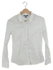 Vorschaubild 2 von Hemdbluse Damen Gr. 6 Weiß Slim Fit Baumwolle