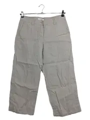 Vorschaubild 1 von Leinen Stoffhose Damen Casual Beige Gr. 38 Alltag