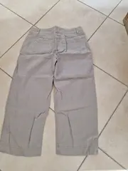 Vorschaubild 3 von Leinen Stoffhose Damen Casual Beige Gr. 38 Alltag