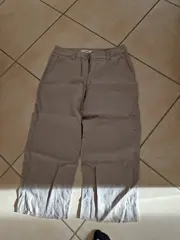 Vorschaubild 2 von Leinen Stoffhose Damen Casual Beige Gr. 38 Alltag