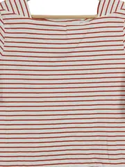 Vorschaubild 3 von TCM Damen T-Shirt Gr. 42/XL Gestreift Rot Weiß Baumwolle Stretch Basic Shirt