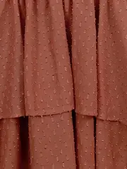 Vorschaubild 3 von Damen Freizeitkleid Gr. 36/S Braun Raffungen Volants Boho