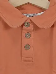 Vorschaubild 2 von Baby Poloshirt Gr. 74 Orange Baumwolle Kurzarm