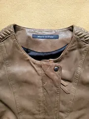 Vorschaubild 6 von Lederjacke Damen Gr. 40 Braun Echtleder Bikerjacke
