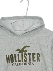 Vorschaubild 2 von Kinder Hoodie Kapuzenpullover Logo Print Grau Gr. S