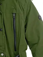 Vorschaubild 6 von Damen Parka Winterjacke Mantel Kapuze Fellbesatz Grün Gr. 34 XS