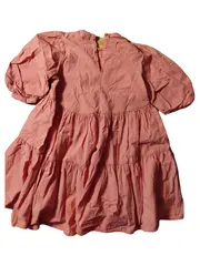 Vorschaubild 3 von Mädchen Kleid Puffärmel Rosa Gr. 110 Baumwolle Stufenkleid