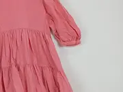 Vorschaubild 5 von Mädchen Kleid Puffärmel Rosa Gr. 110 Baumwolle Stufenkleid