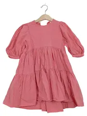 Vorschaubild 1 von Mädchen Kleid Puffärmel Rosa Gr. 110 Baumwolle Stufenkleid