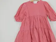 Vorschaubild 6 von Mädchen Kleid Puffärmel Rosa Gr. 110 Baumwolle Stufenkleid