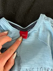 Vorschaubild 7 von Baby Langarmshirt Dino-Print Blau Gr. 74 Baumwolle