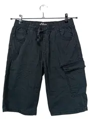 Vorschaubild 1 von Cargo Shorts Jungen Schwarz Gr. 170 Baumwolle Bermuda