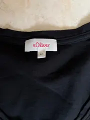 Vorschaubild 4 von Damen T-Shirt Happy Vibes Schwarz Gr. 40/L Casual Baumwolle